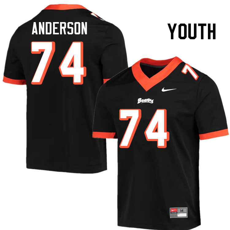 Youth #74 Jacob Anderson Oregon State Beavers College Football Jerseys Stitched-Throwback